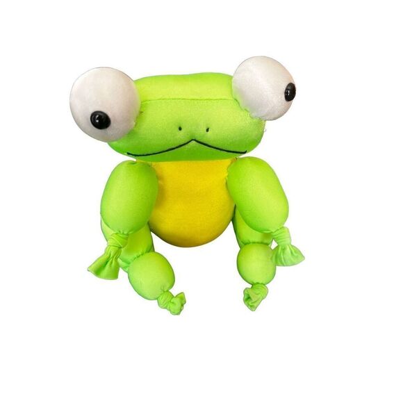 VTG Commonwealth Frog Green Stuffed Animal 10" Long Plush LIMITED - Picture 1 of 7
